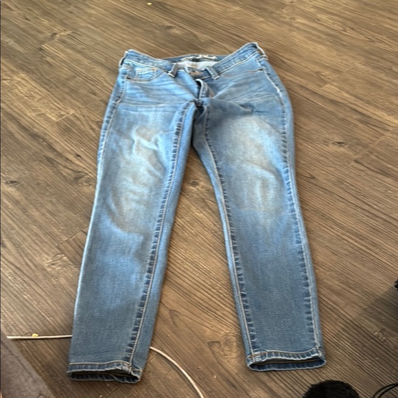 Universal Thread Denim - Universal Thread Blue Skinny Jeans Distressed Ankle-Length